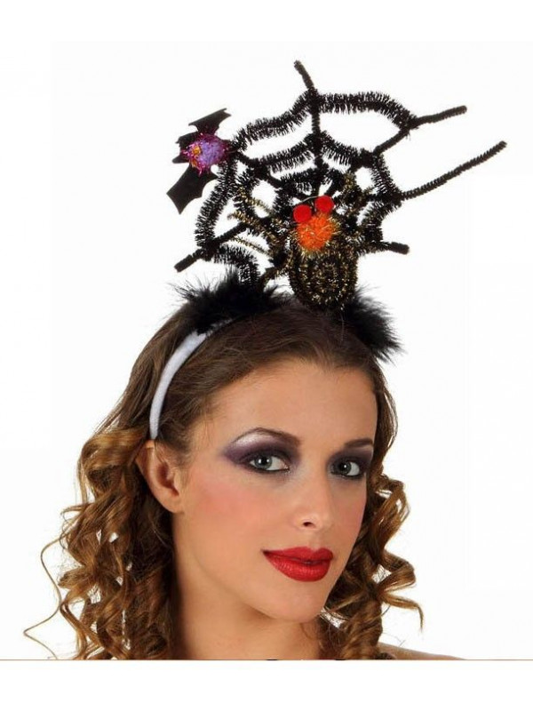 Diadema tocado de telaraña