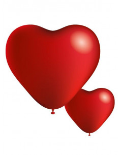 Globos con forma de corazón