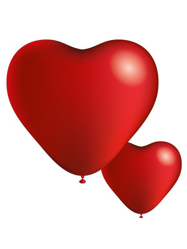 Globos con forma de corazón