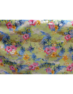 Tejido punto estampado flores