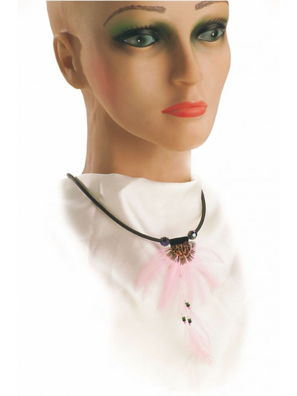 Collar indio con pluma