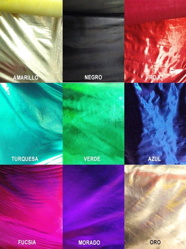 Tejido licra laminado colores metalizados