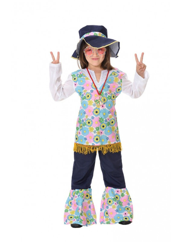 Disfraz hippie niña