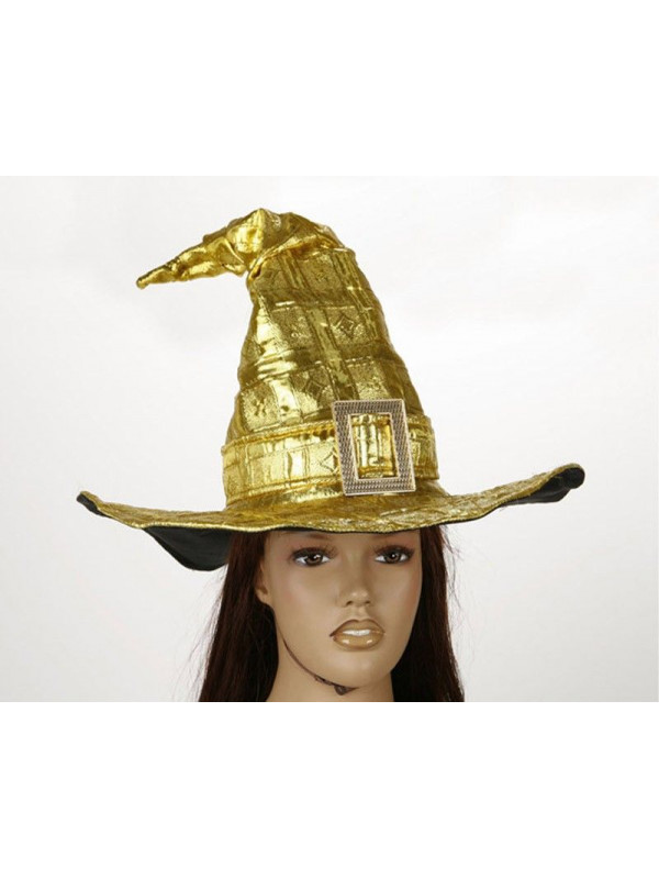 Sombrero bruja oro