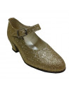 Zapato princesa glitter oro