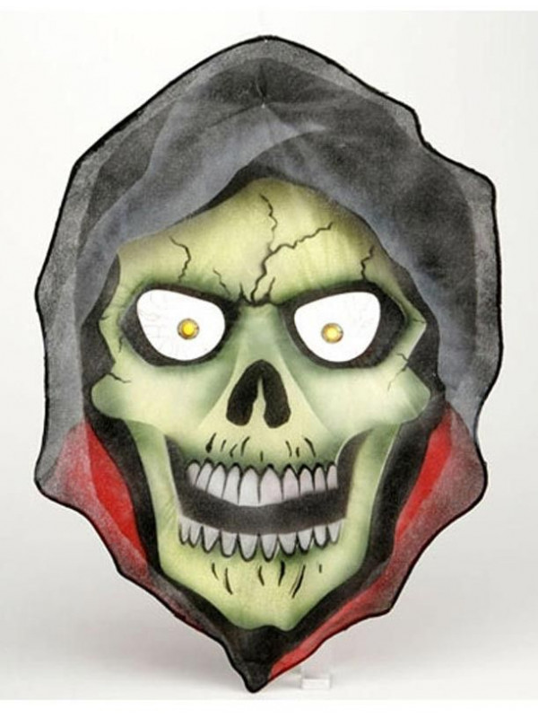 Colgante calavera verde con luz