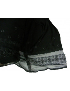 Tejido raso con tul bordado marsella