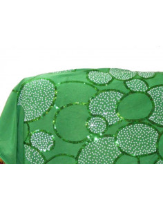 Tejido de licra con lentejuelas flores