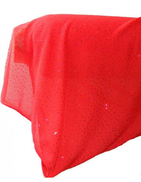 Tela de tul elastico con brillantes cley