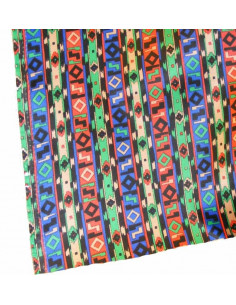 Raso estampado azteca