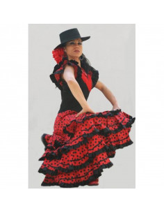 Vestido andaluza 4 volantes adulto