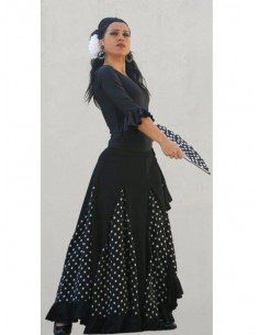 Falda baile adulto 1 volante topo