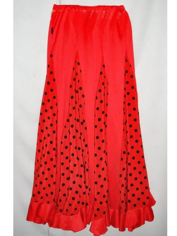 Falda baile adulto 1 volante topo