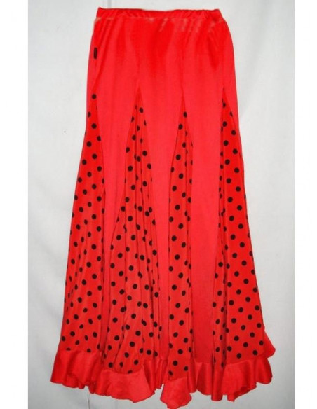 Falda baile adulto 1 volante topo