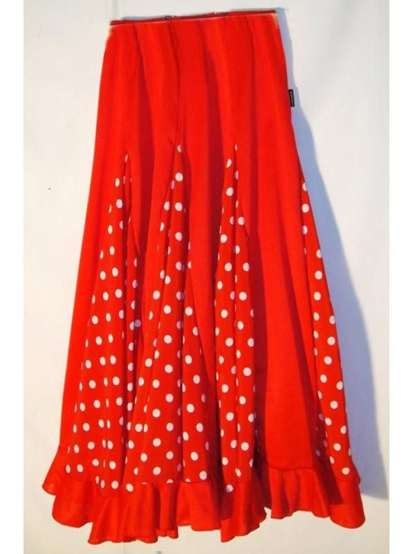 Falda baile adulto 1 volante topo