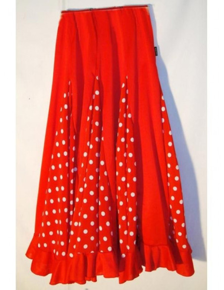 Falda baile adulto 1 volante topo