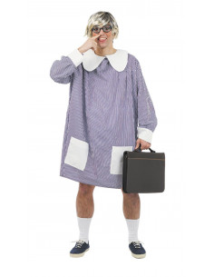 Disfraz de bata colegial adulto