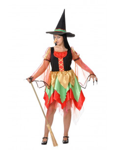 Disfraz de bruja de colores