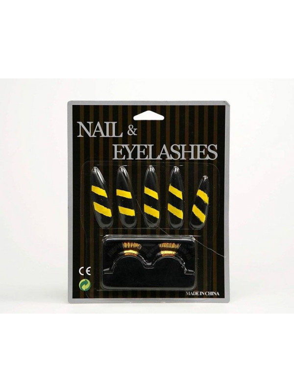 Set pestañas y uñas avispa