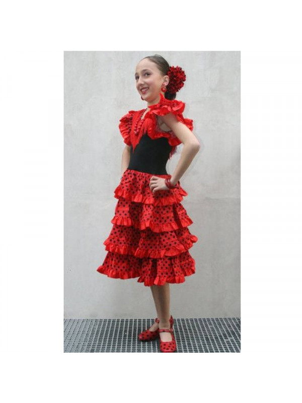 Vestido andaluza cuatro volantes