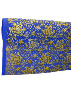 Tela de gasa estampada y con lentejuelas