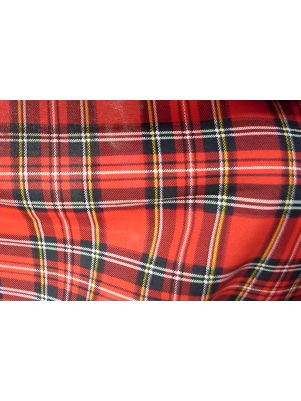 Tejido strech cuadro escoces