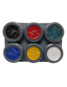 Paleta maquillaje al agua 6 colores