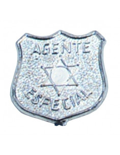 Placa policia metalizada