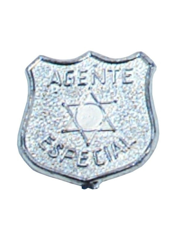 Placa policia metalizada