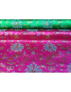 Tejido brocado con figuras chinas