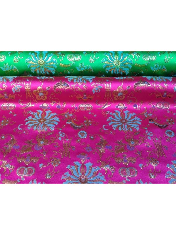 Tejido brocado con figuras chinas