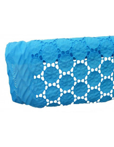 Tejido popelin perforado bordado colores