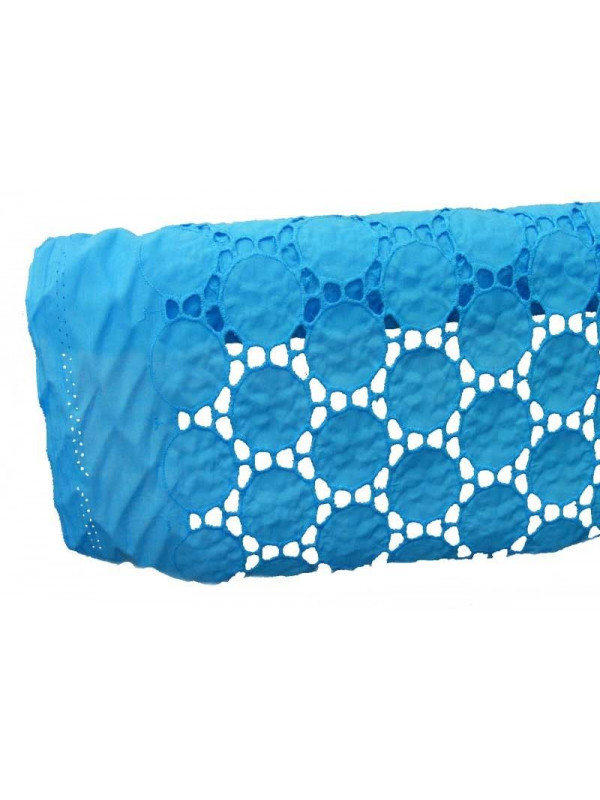 Tejido popelin perforado bordado colores