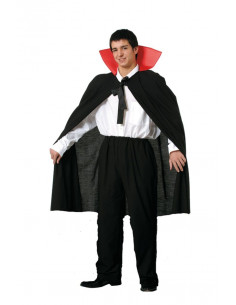 Capa con cuello de tela corta