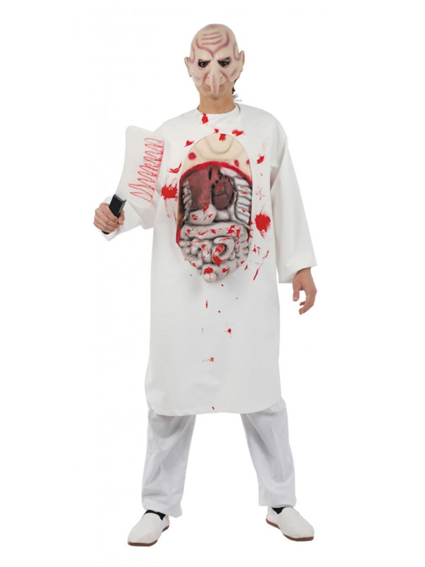 Disfraz bata hospital sangrienta adulto