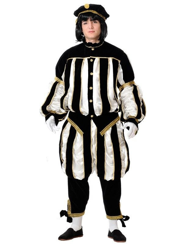 Disfraz de época negro para hombre