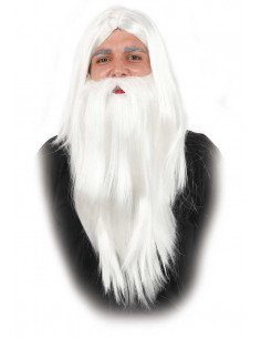 Peluca y barba de mago