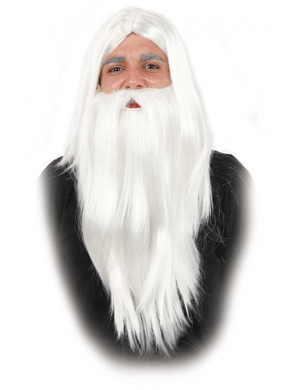 Peluca y barba de mago