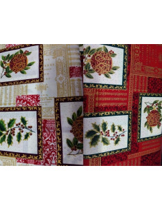 Tejido bolas Navidad patchwork