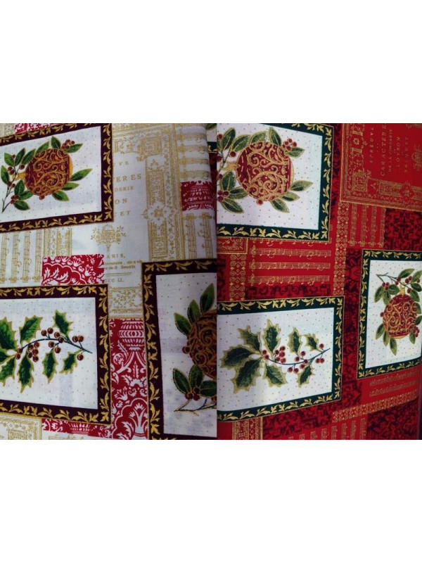 Tejido bolas Navidad patchwork