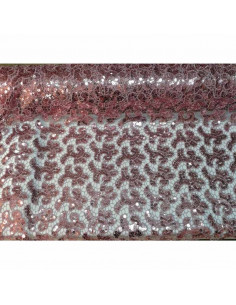 Tejido de red con lentejuelas