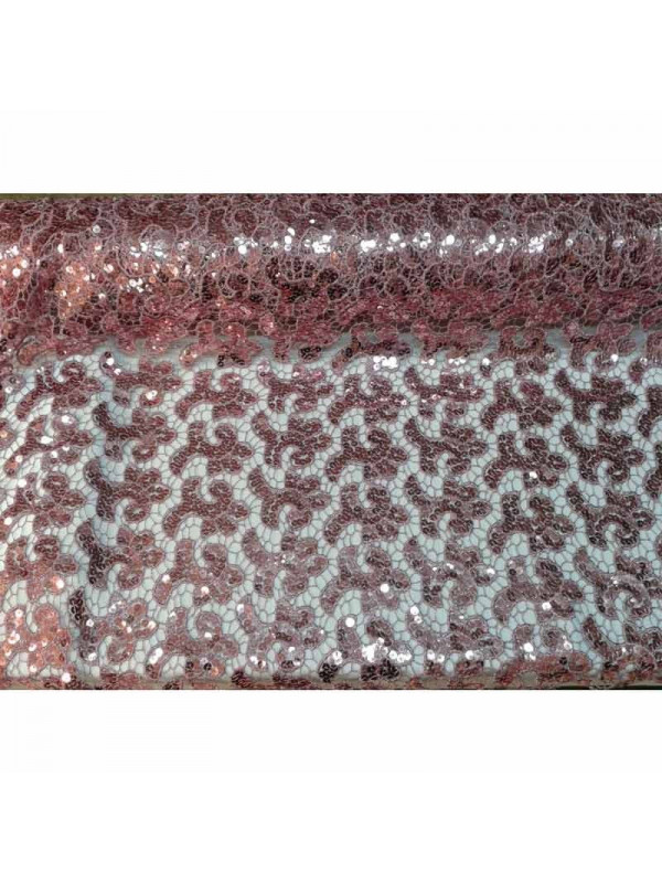 Tejido de red con lentejuelas