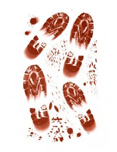 Pegatinas huellas sangrientas