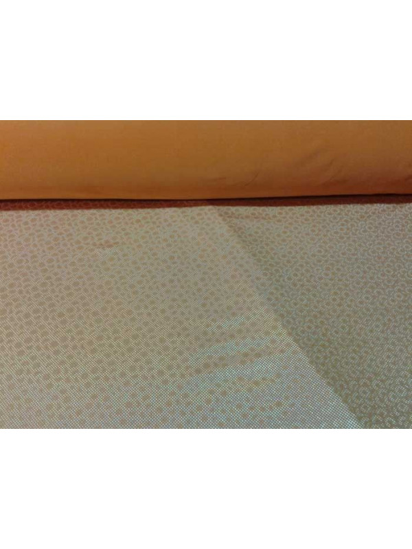 Tela licra con hologramas plata