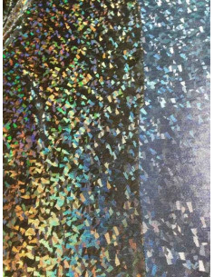 Tela de punto estampado confetti iris