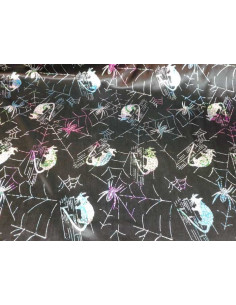 Tela de punto brillante estampado halloween