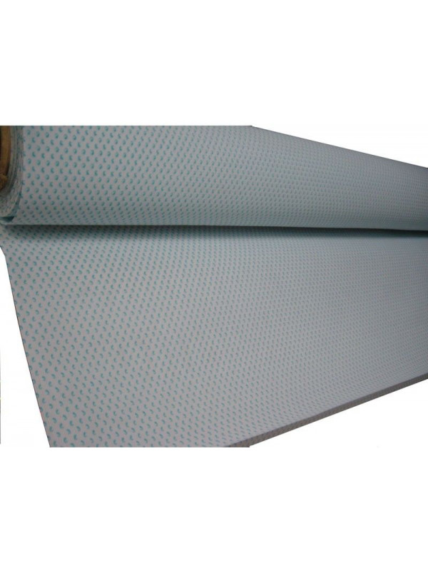 Tela rigida con estampado gotas azules 150cm