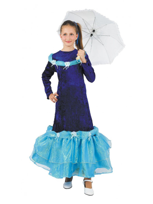 Disfraz Barbie azul niña