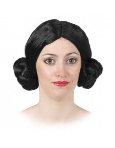 Peluca moño con moños laterales