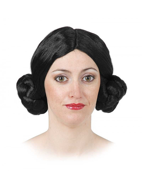 Peluca moño con moños laterales